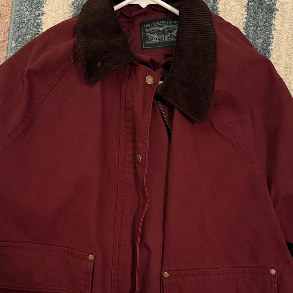 Levi Burgundy Barn Jacket - Picture 2 of 4